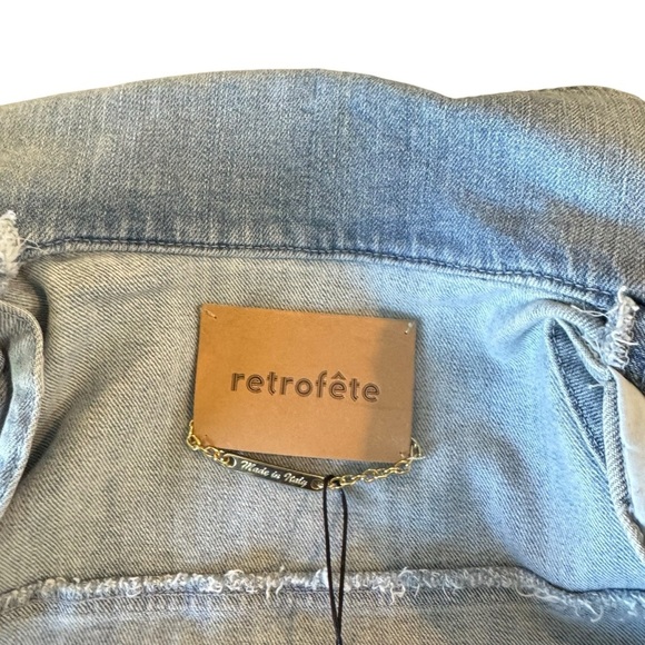 RETROFÊTE - NWT Willa Denim Button-Down Mini Dress Sz M - Picture 9 of 12
